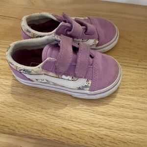 Vans Toddler Velcro Purple Unicorn Sneakers - Size 6.5 (Toddler)